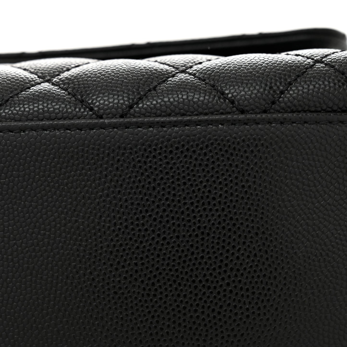 Caviar Quilted Small Coco Handle Flap Black