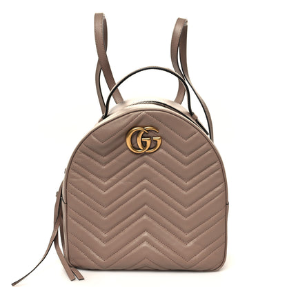 Gucci Calfskin Matelasse GG Marmont Backpack Porcelain Rose 1 of 10