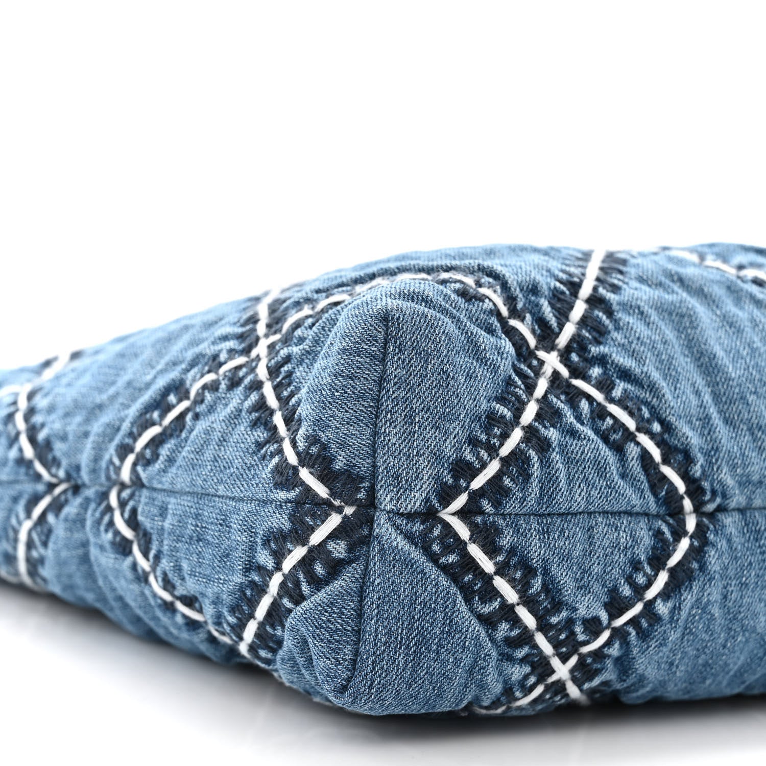 Chanel Denim Quilted Stitched Small Chanel 22 Blue 10 of 12