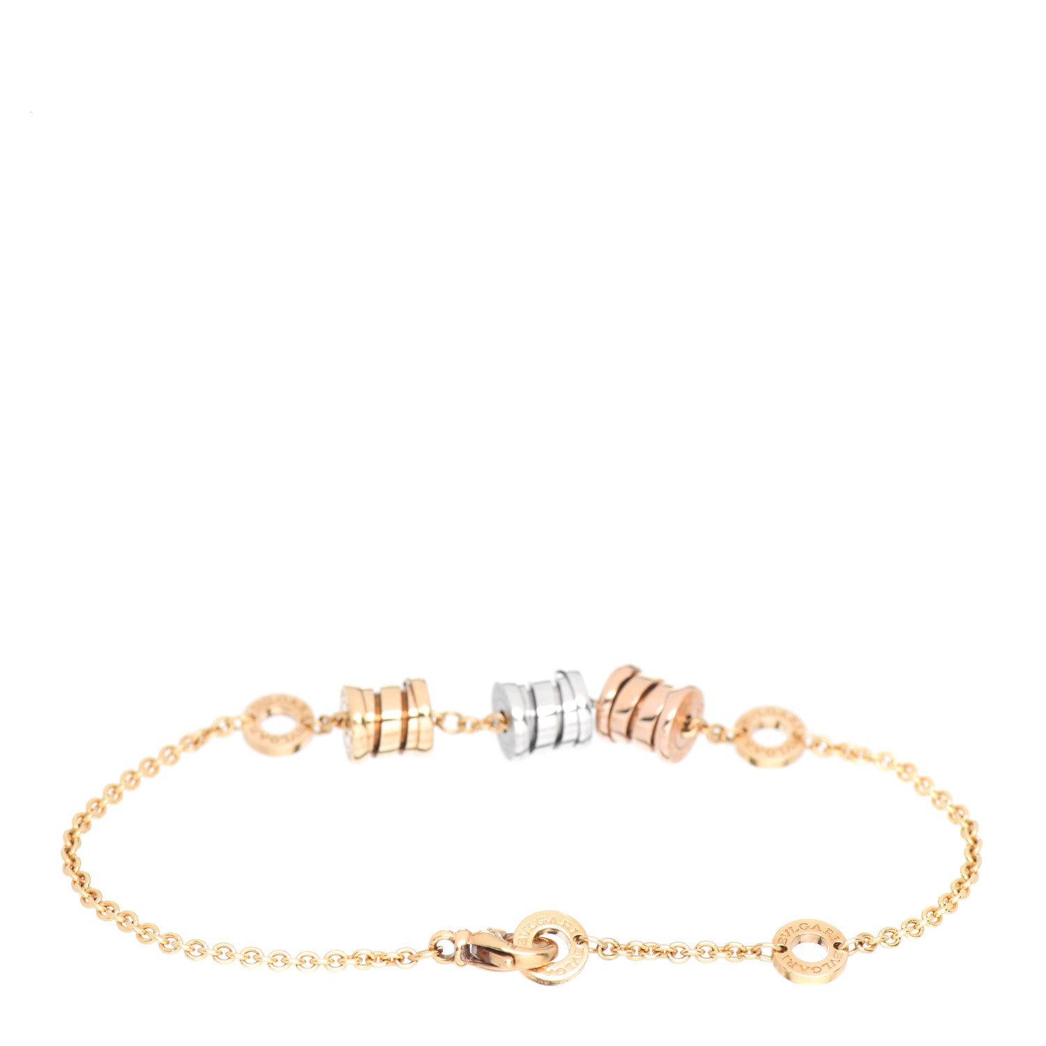 Bulgari 18K Yellow Rose White Gold B.Zero1 Bracelet 3 of 5