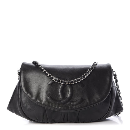Chanel Lambskin Half Moon Wallet On Chain WOC Black 1 of 12