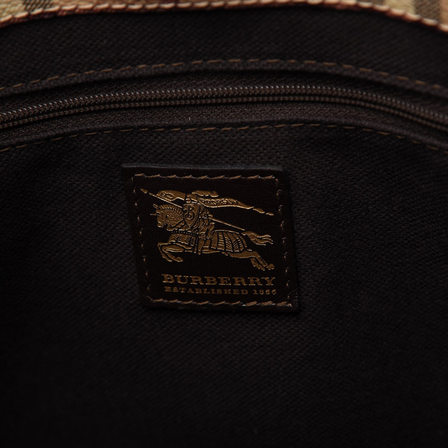 Burberry Haymarket Check Tote Chocolate 8 of 11