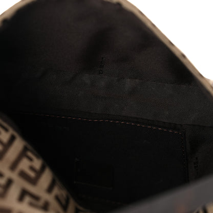 Fendi Zucchino Mini Baguette Mogano Panna Bruciato 5 of 9