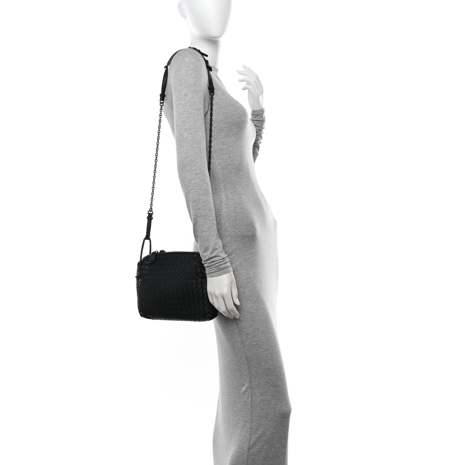 Bottega Veneta Nappa Intrecciato Nodini Bag Black 3 of 11