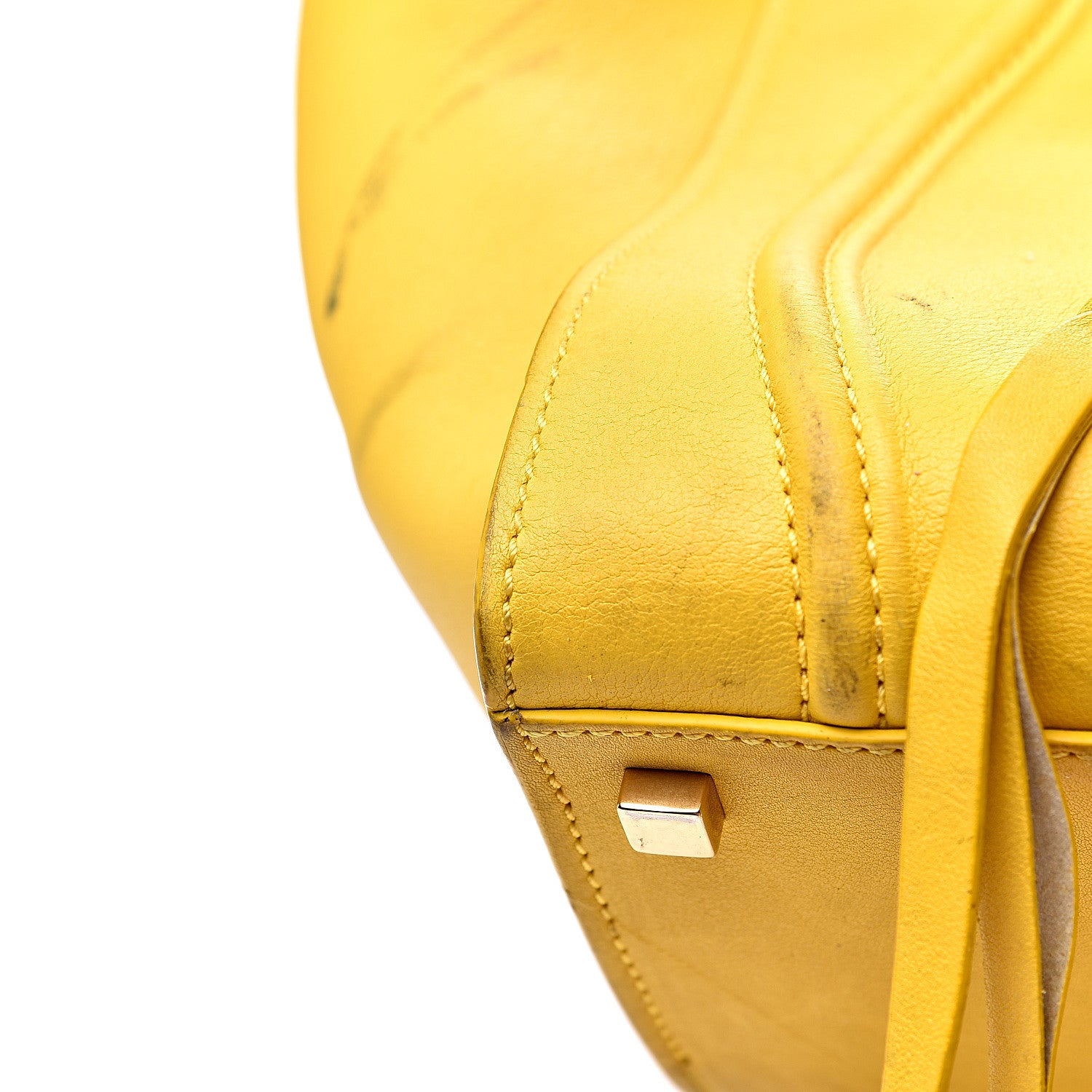 Celine Supple Calfskin Medium Phantom Luggage Yellow 12 of 24