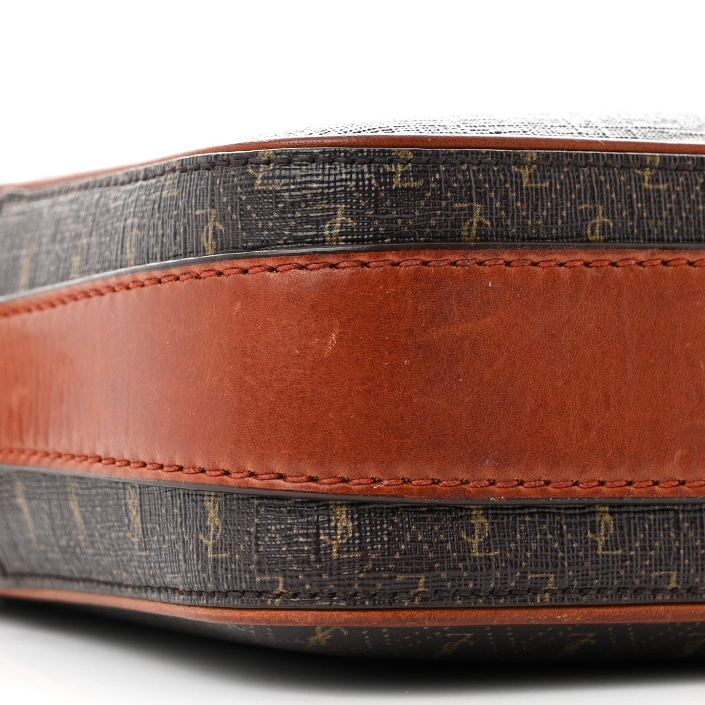 Canvas Smooth Calfskin Le Monogramme Camera Bag Chestnut