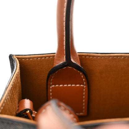 Celine Triomphe Canvas Calfskin Mini Vertical Cabas Tan 12 of 12