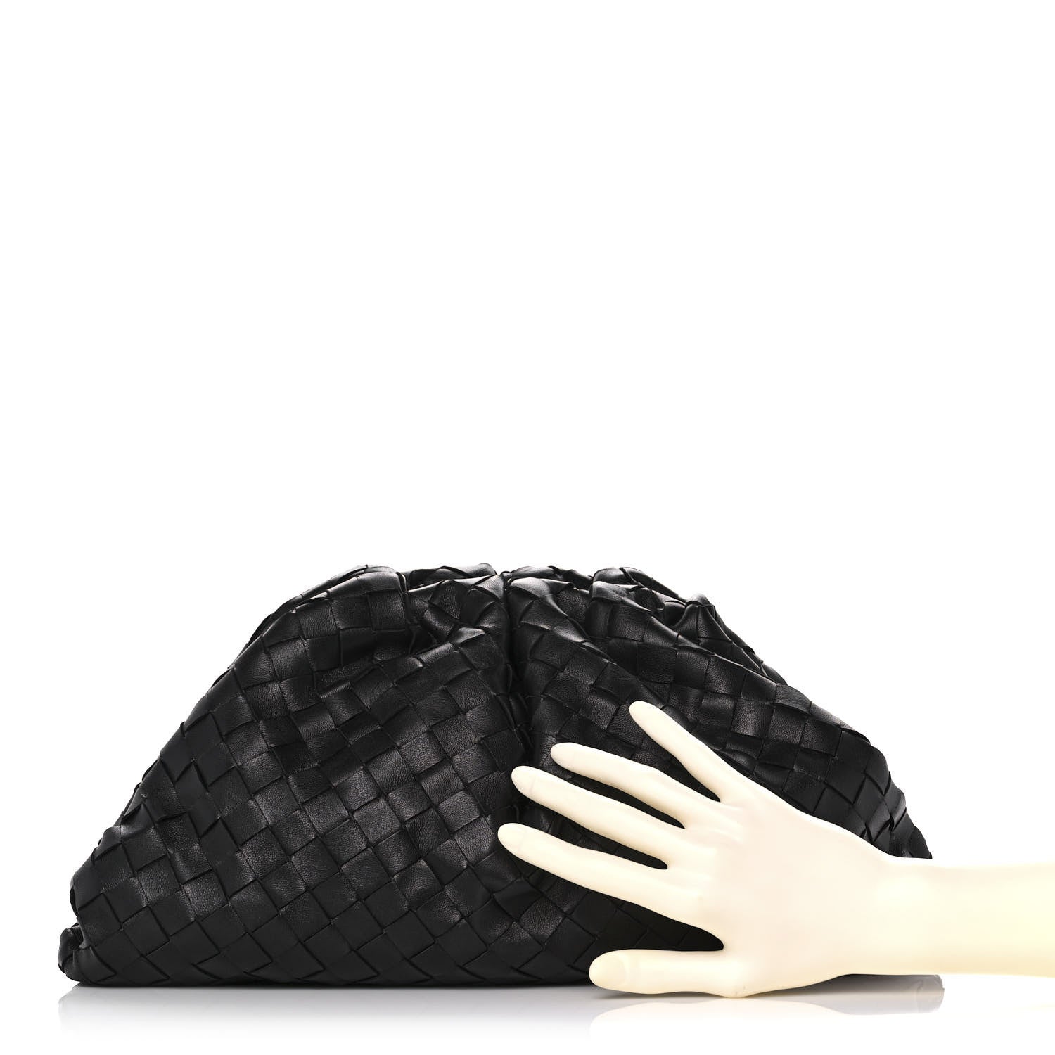 Bottega Veneta Nappa Maxi Intrecciato The Pouch Oversized Clutch Black 2 of 11