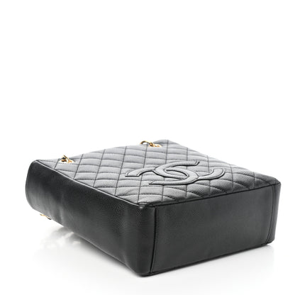 Chanel Caviar Quilted Petit Shopping Tote PST Black 4 of 10