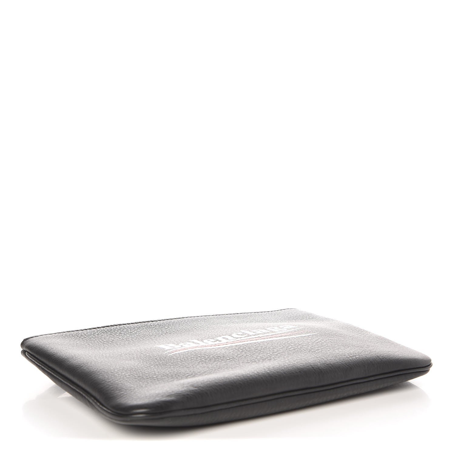 Balenciaga Calfskin Political Campaign Logo Pouch Black 4 of 7