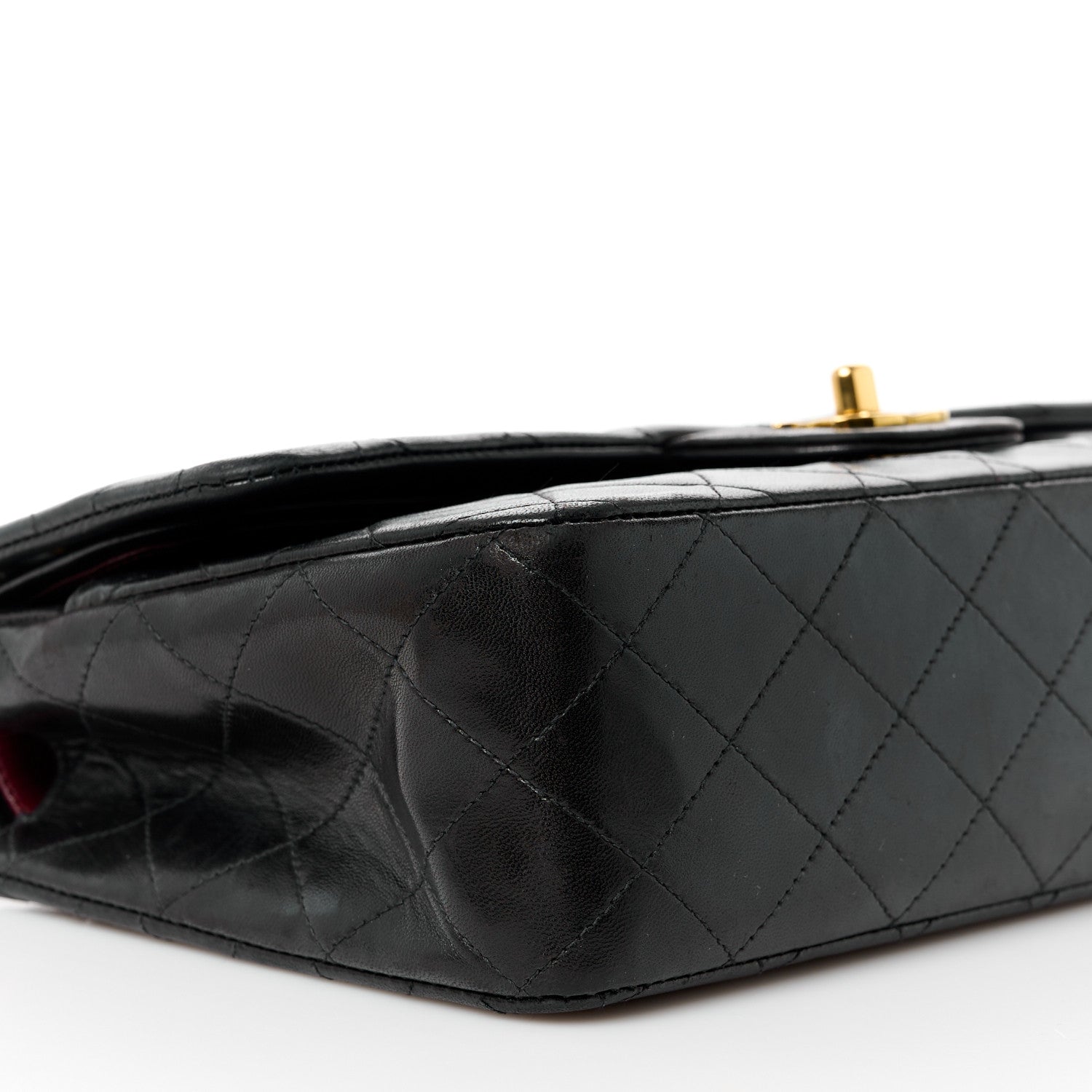 Chanel Lambskin Quilted Medium Double Flap Black 11 of 14