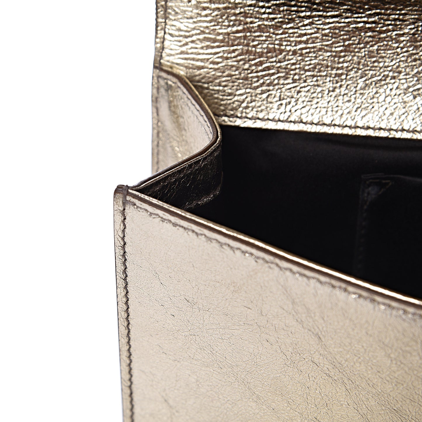 Metallic Calfskin Monogram Large Belle De Jour Clutch Gold