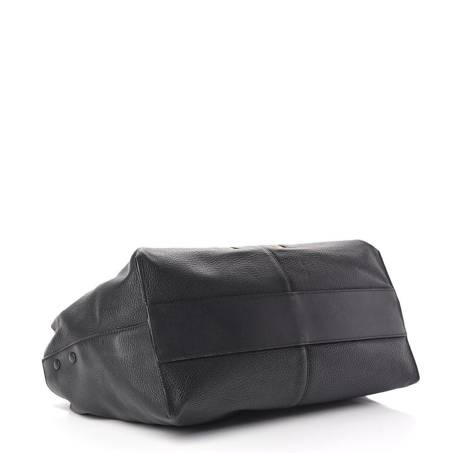 Grained Calfskin Medium Cate Satchel Black