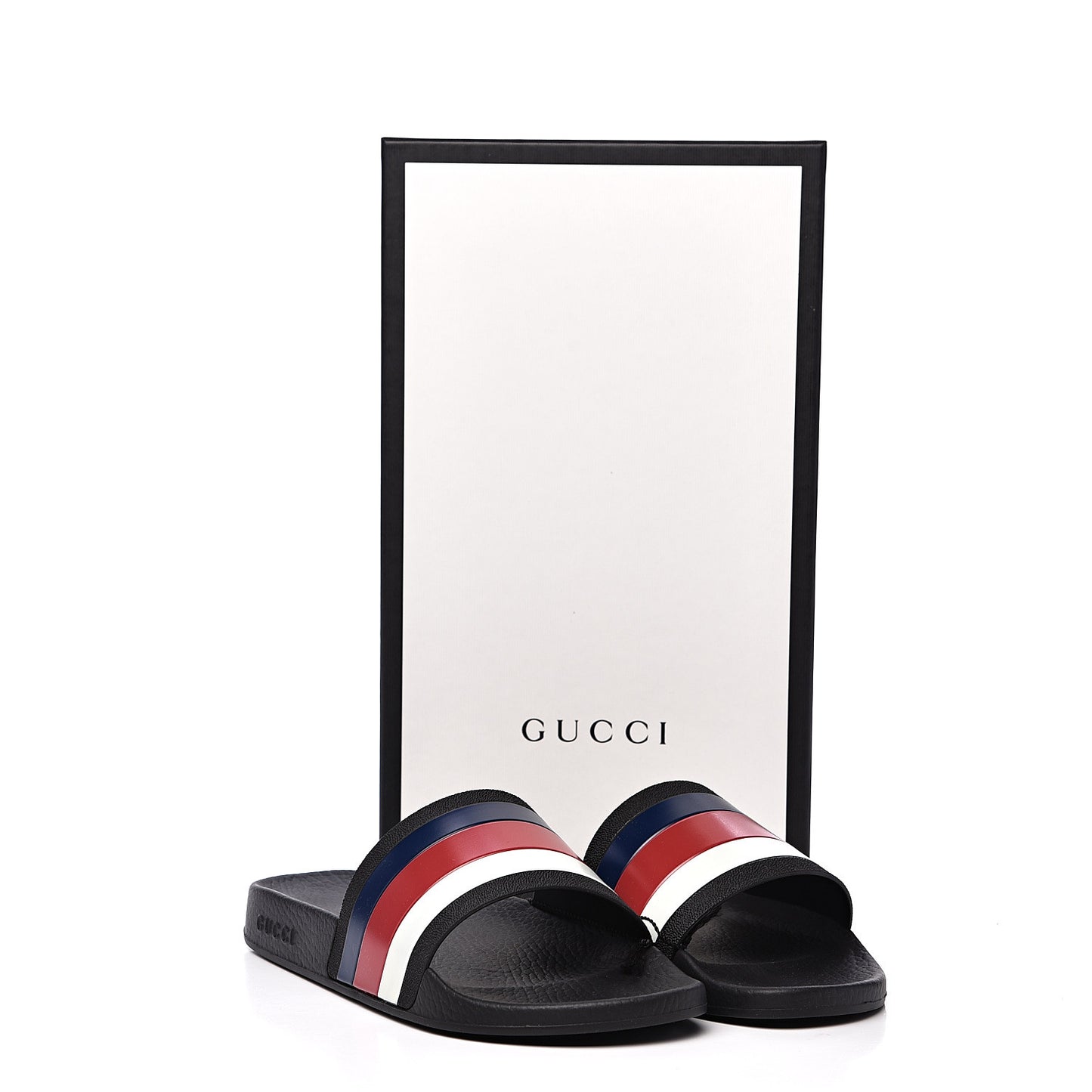 Rubber Web Mens Pool Slide Sandals 8 Black Mystic White Hibiscus Red Marine