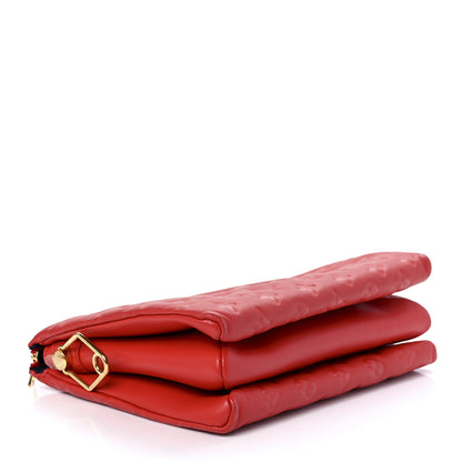 Louis Vuitton Lambskin Embossed Monogram Coussin PM Red 4 of 11