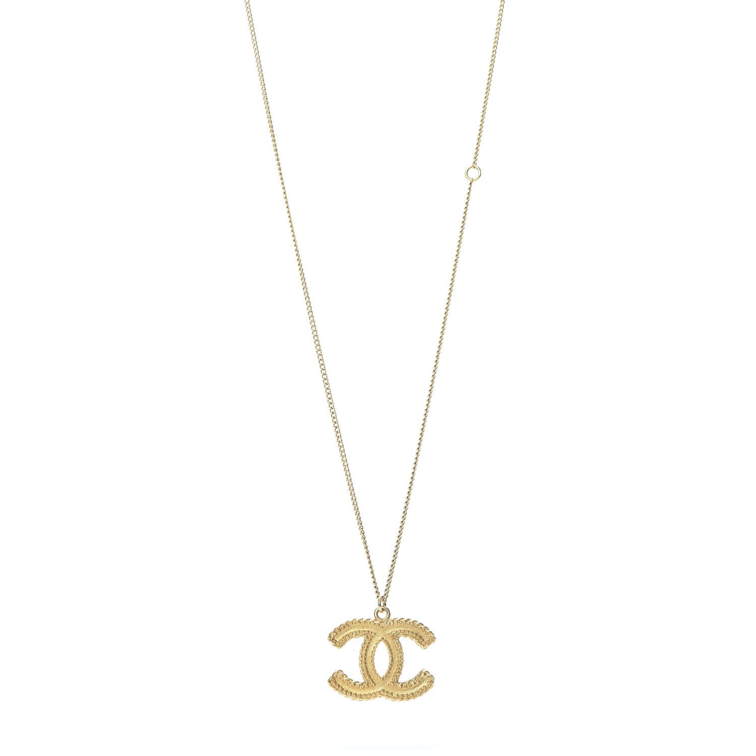 Chanel Metal CC Necklace Matte Gold 1 of 5