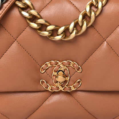 Chanel Lambskin Quilted Medium Chanel 19 Flap Brown 8 of 11