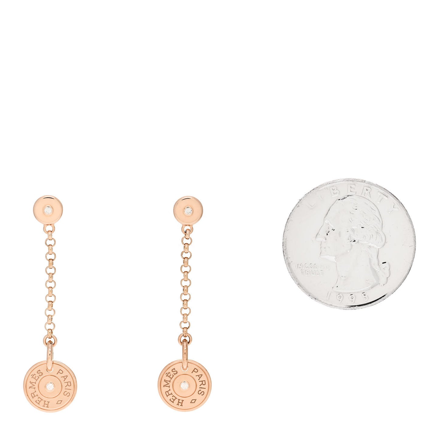 18K Rose Gold Diamond Gambade Clou de Selle Earrings