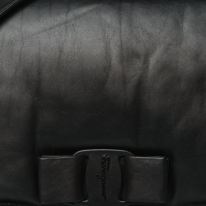 Salvatore Ferragamo Calfskin Small Viva Bow Shoulder Bag Black 8 of 10