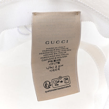Gucci Cotton Logo Cabris Bucket Hat M White 7 of 7
