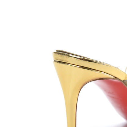 Christian Louboutin Specchio PVC Just Nodo 85 Slide Sandals 39.5 Gold 9 of 14