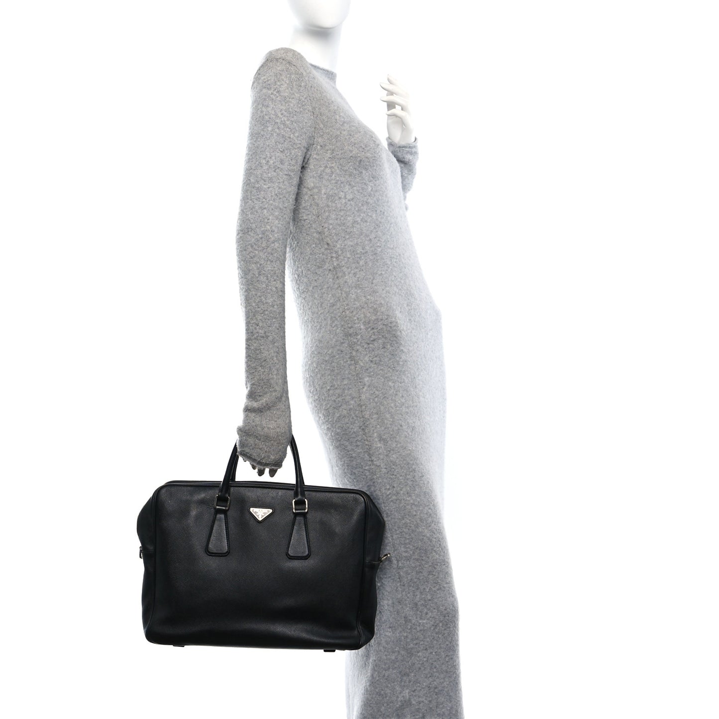 Saffiano Travel Briefcase Black