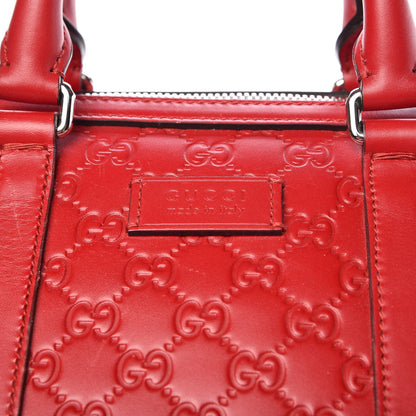 Gucci Guccissima Signature Large Duffle Hibiscus Red 13 of 22