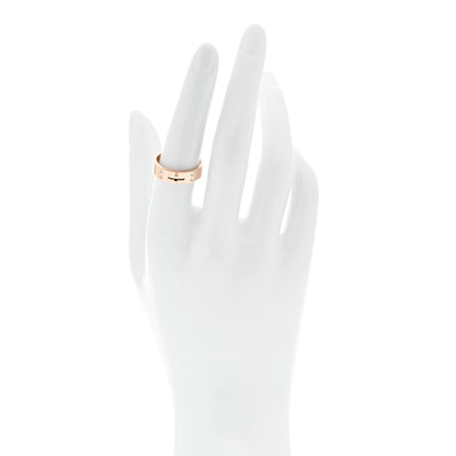 Hermes 18K Rose Gold Diamond PM Kelly Ring 54 7 2 of 5