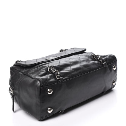 Chanel Lambskin Quilted Medium Chain Around Tote Black 3 of 10
