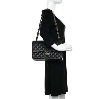 Chanel Caviar Quilted Jumbo Double Flap Black 2 of 12