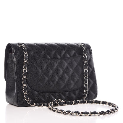 Chanel Caviar Quilted Jumbo Double Flap Black 4 of 12
