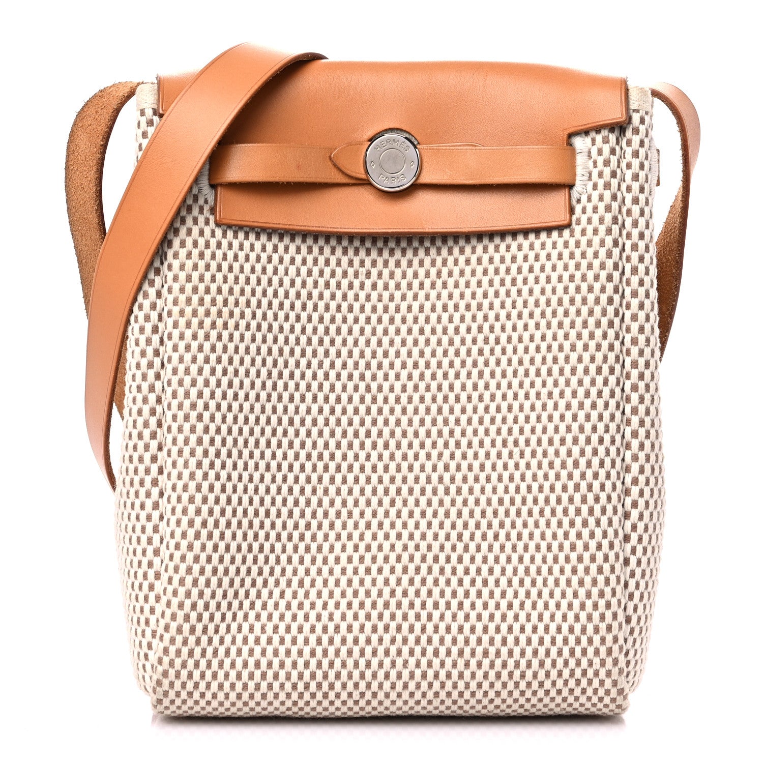 Hermes Toile Vache Calfskin Herbag TPM Natural 1 of 15