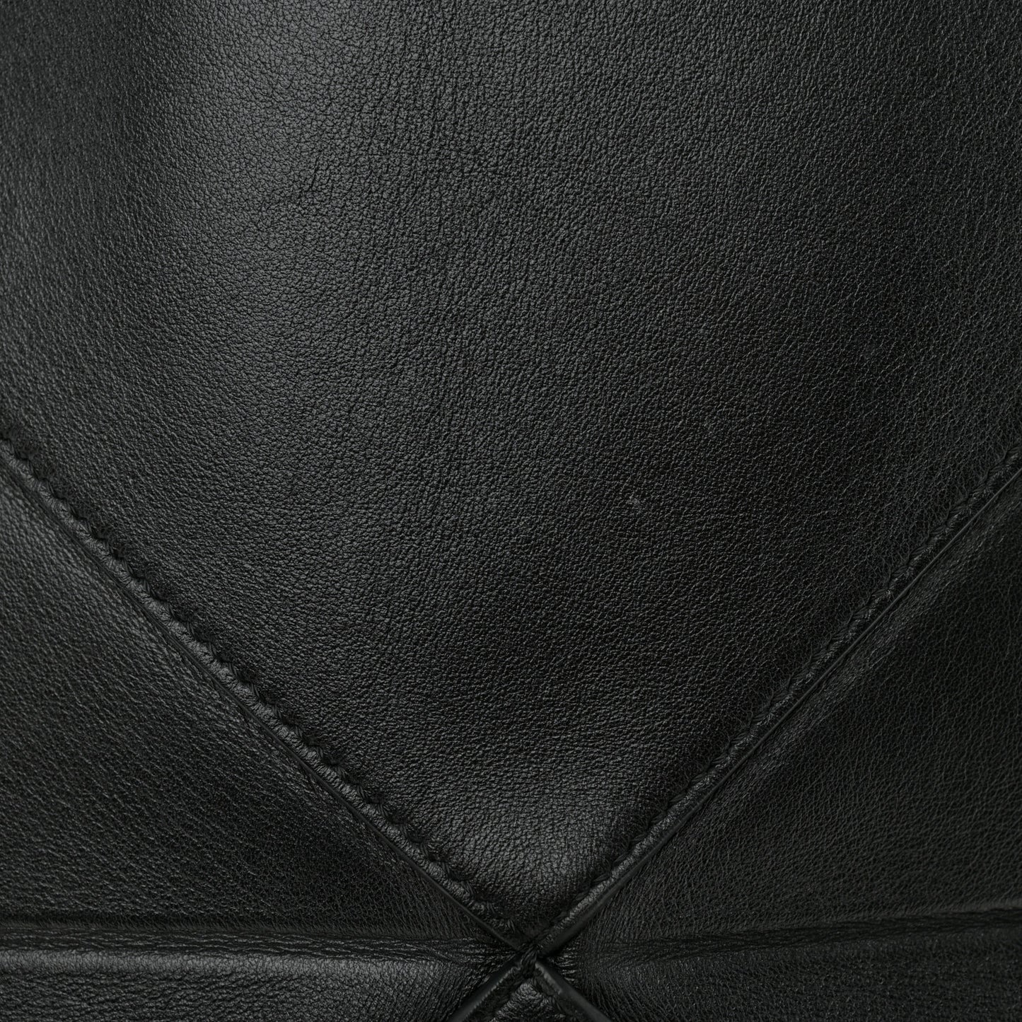 Shiny Calfskin Medium Puzzle Fold Tote Black