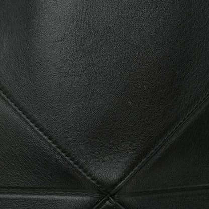 Loewe Shiny Calfskin Medium Puzzle Fold Tote Black 10 of 12