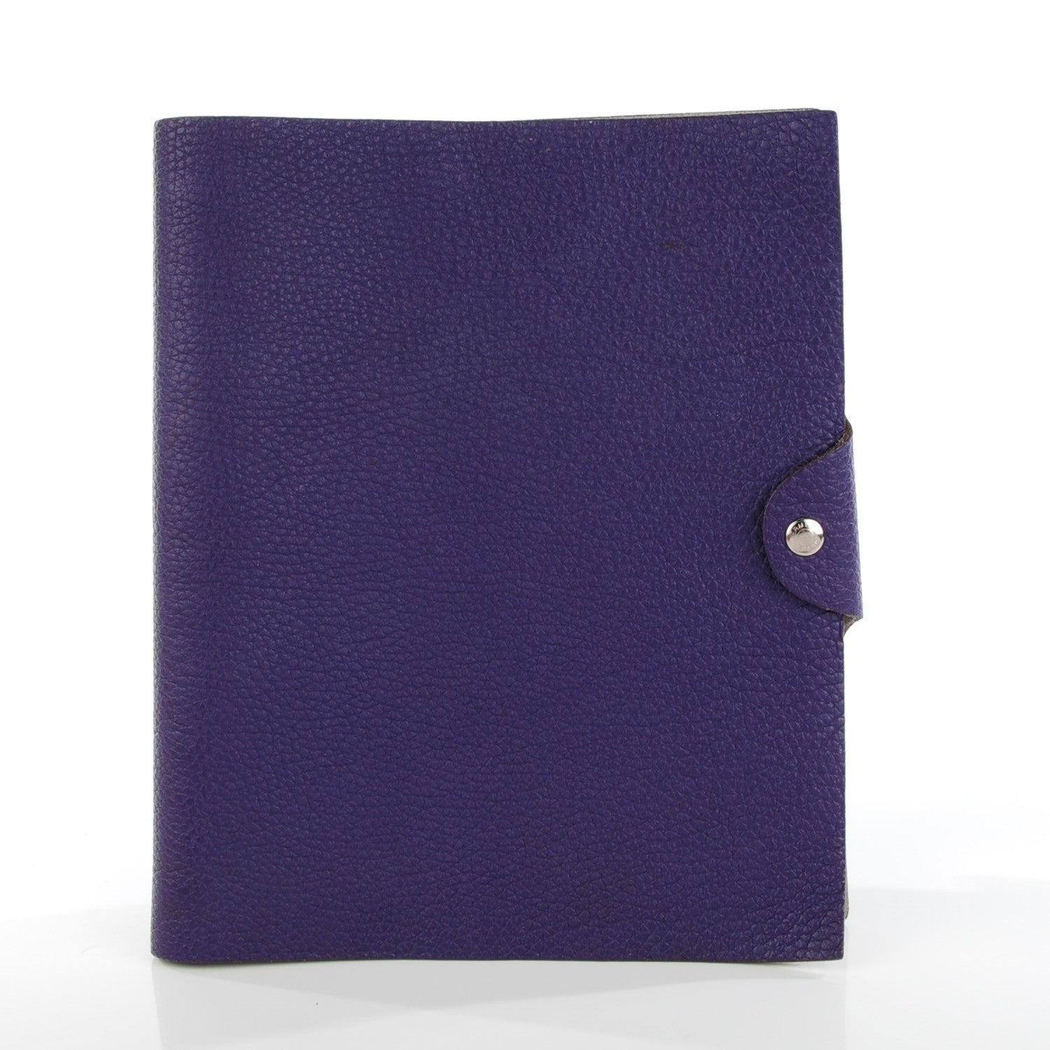 Hermes Taurillon Clemence Ulysse MM Notebook Cover Iris 4 of 10