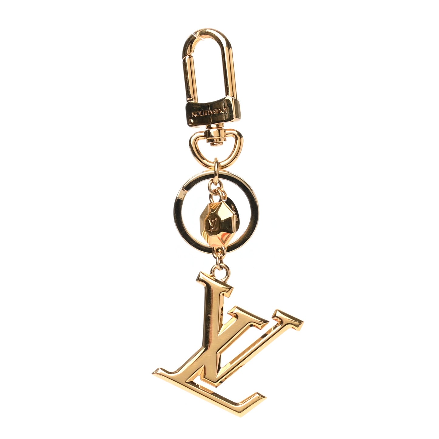 LV Facettes Bag Charm Key Holder Gold