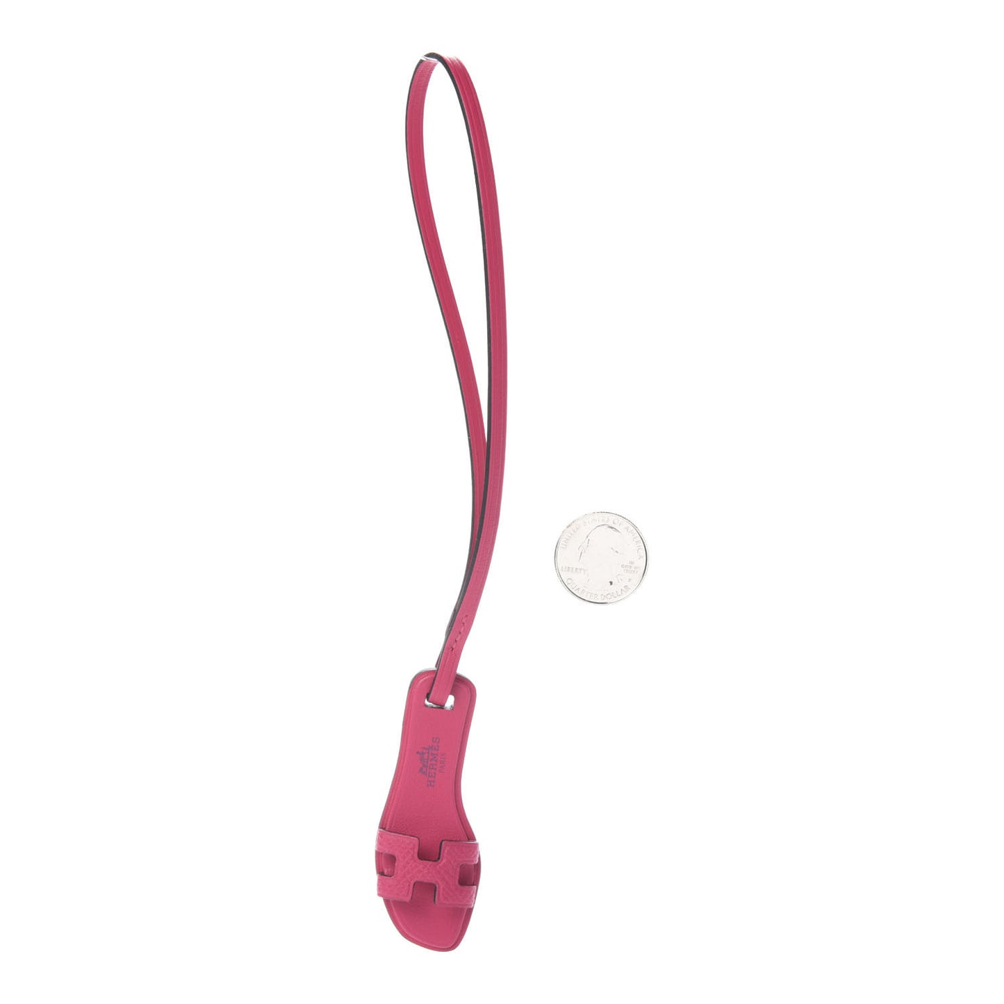 Epsom Butler Calfskin Hunter Oran Nano Bag Charm Rose Mexico