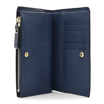 Valentino Garavani Calfskin Rockstud Continental Wallet Baltique 5 of 11