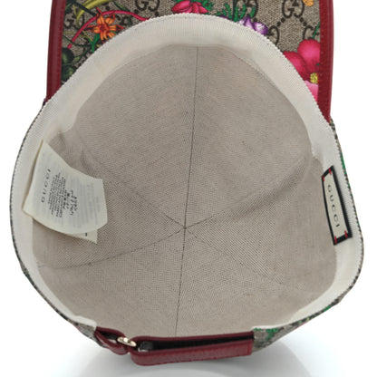 Gucci GG Supreme Flora Claudia Baseball Hat 59 XL Red 7 of 11