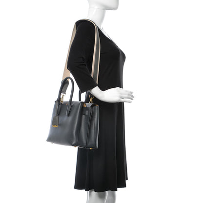 MCM Grained Calfskin Medium Milla Tote Phantom Grey 2 of 12
