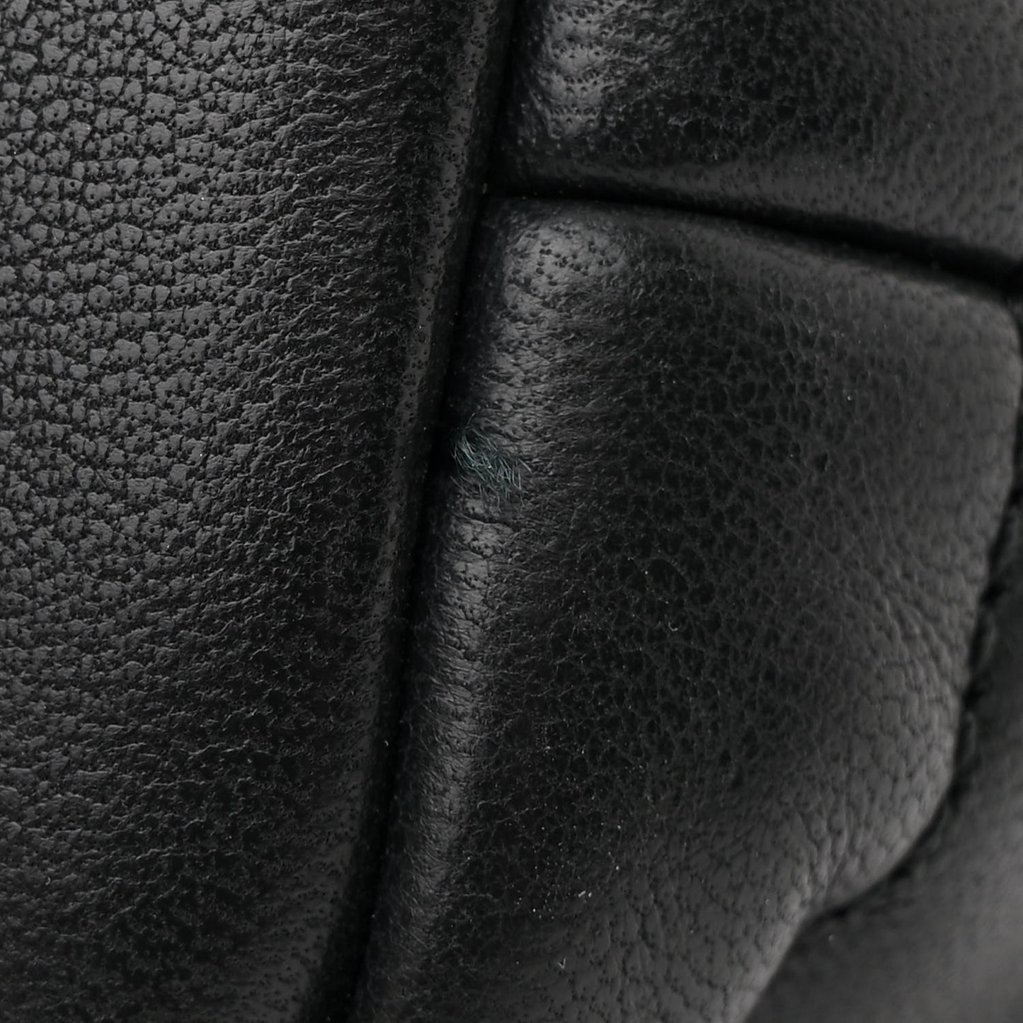 Lambskin Quilted Toy Loulou Puffer Monogram Chain Satchel Black