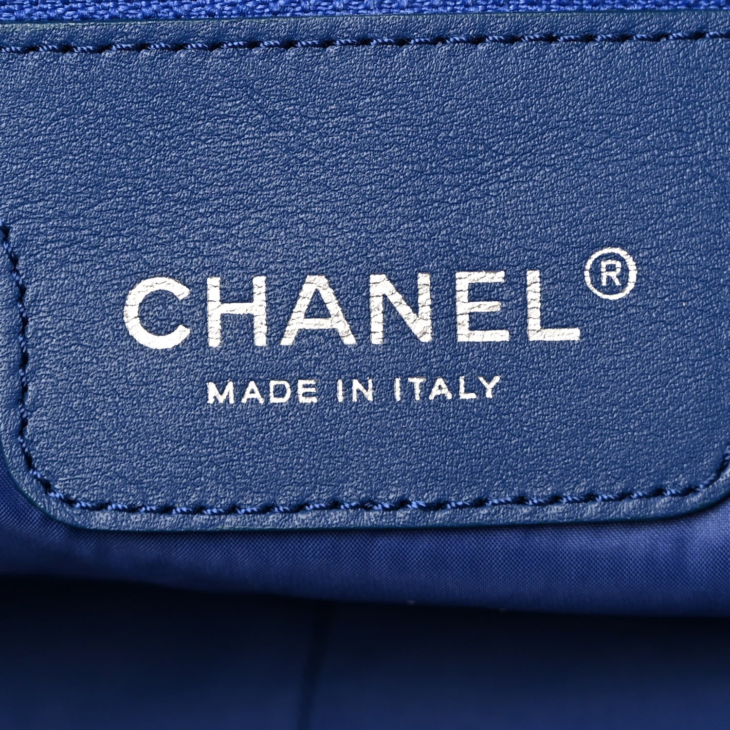 Chanel Tweed Fabric Deauville Biarritz Tote White Navy 6 of 10