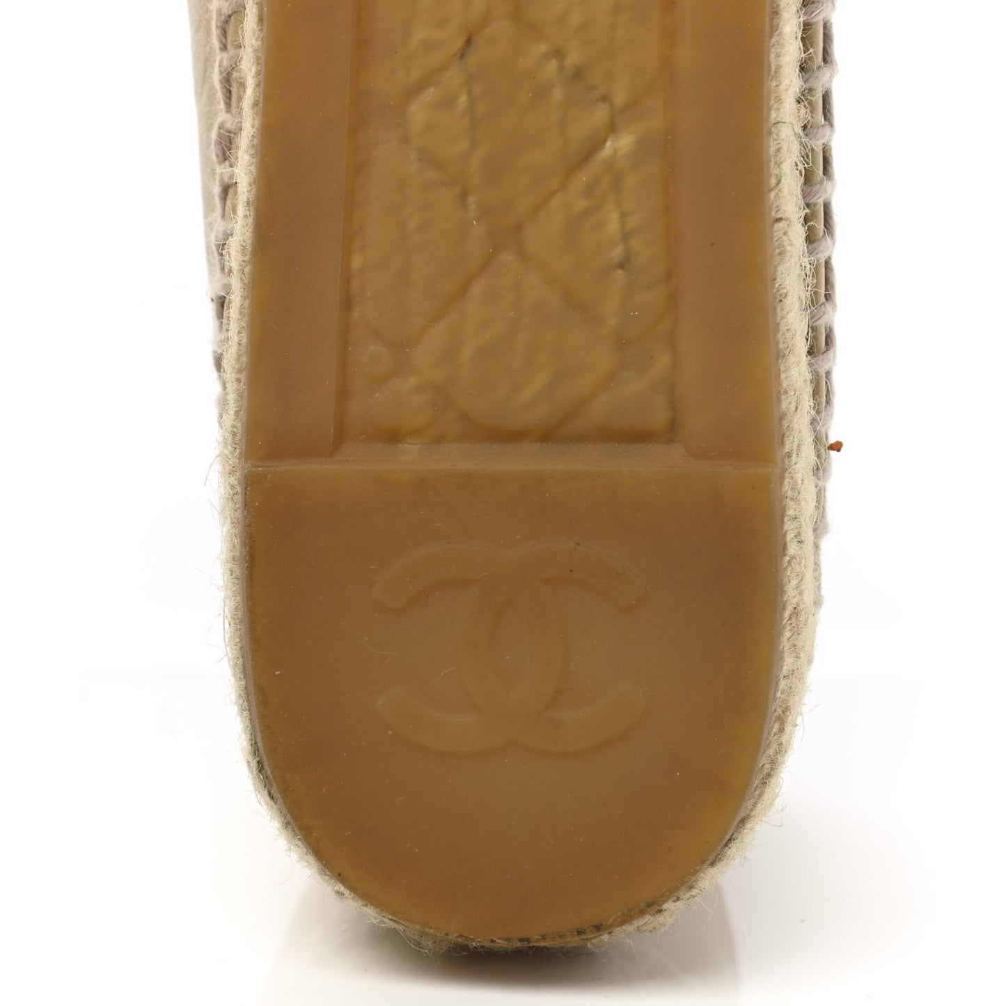 Lambskin CC Espadrilles 38 Beige Black