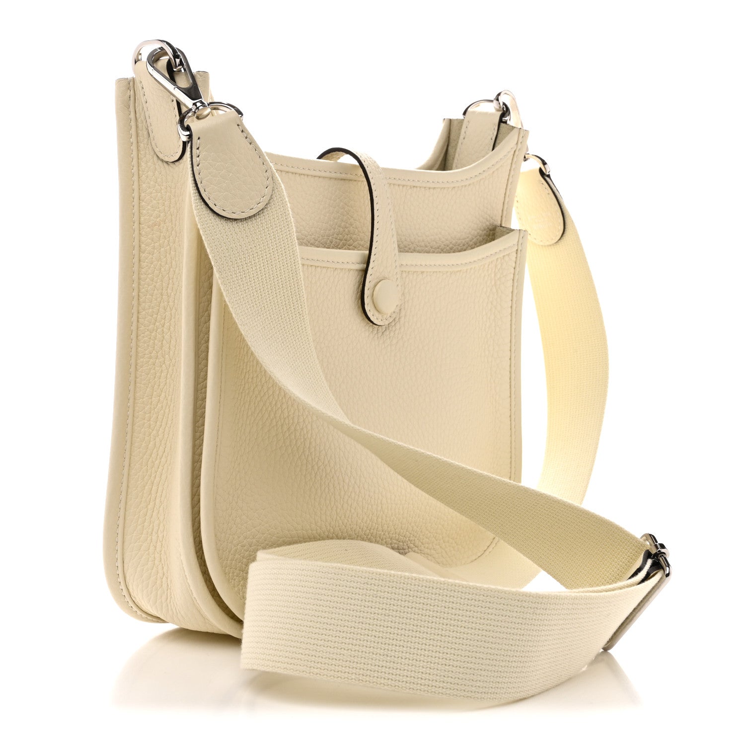 Hermes Taurillon Clemence Evelyne 23 Poche III Cream 1877833