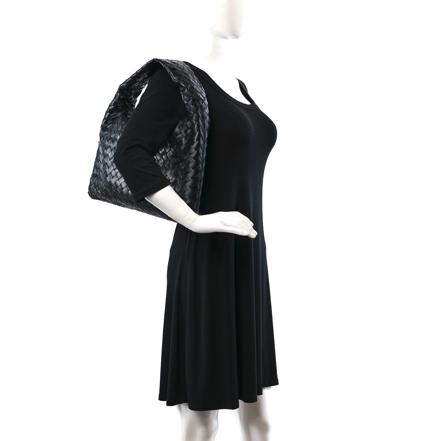 Bottega Veneta Calfskin Intrecciato Small Hop Black 2 of 8