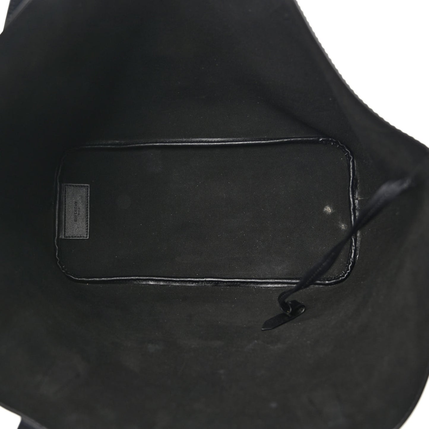 Smooth Calfskin Logo Chain Wing Shopper Tote Black White