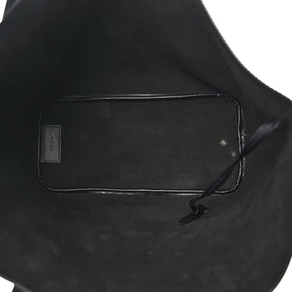 Givenchy Smooth Calfskin Logo Chain Wing Shopper Tote Black White 6 of 14