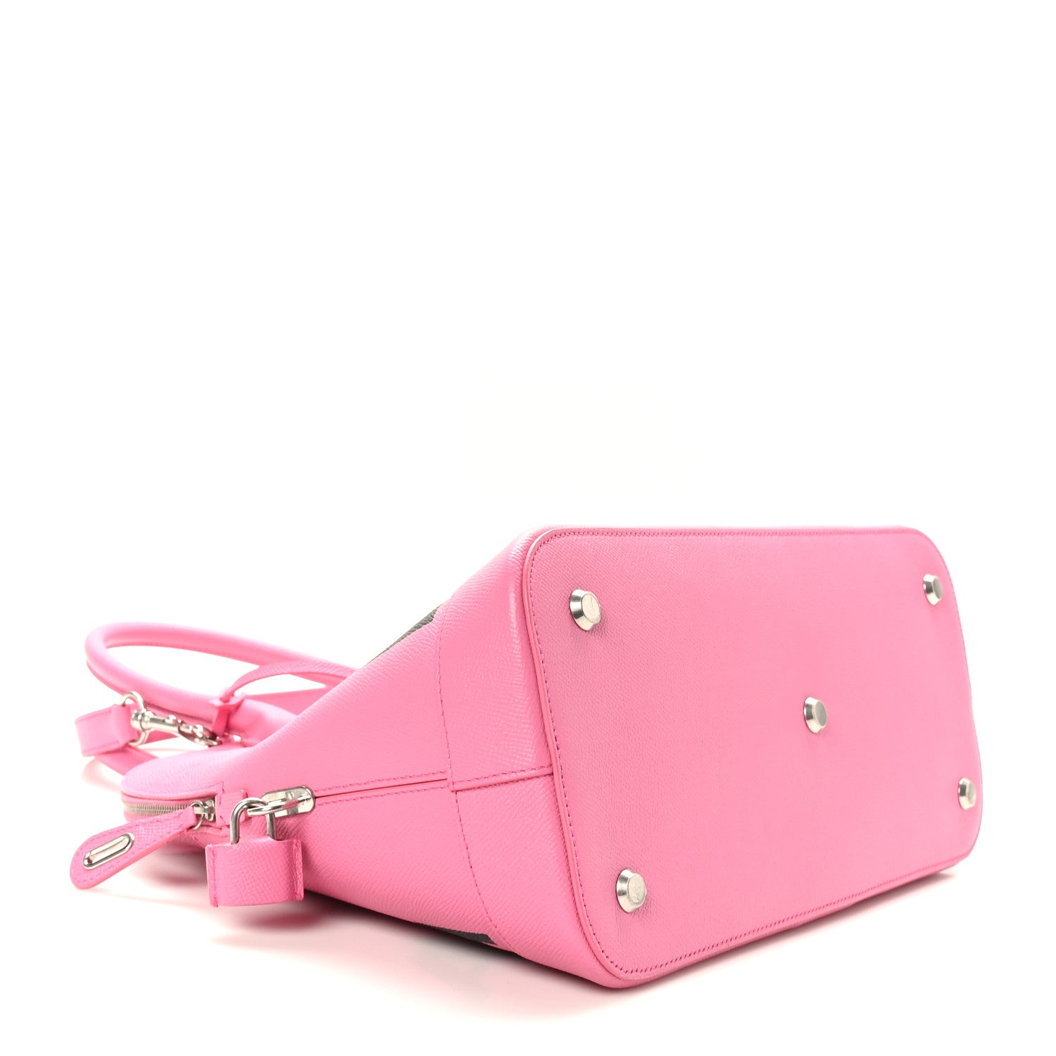 Balenciaga Signature Grained Calfskin Logo M Ville Top Handle Bag Rose Bubblegum Black 4 of 8