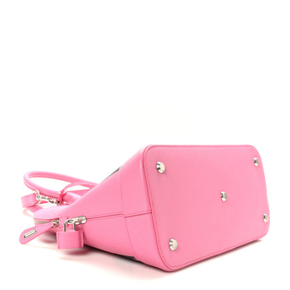 Balenciaga Signature Grained Calfskin Logo M Ville Top Handle Bag Rose Bubblegum Black 4 of 8