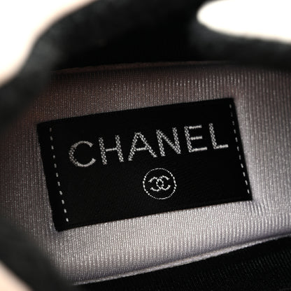 Chanel Nylon Lambskin Suede Calfskin CC Sneakers 40 Pink White Black 7 of 13